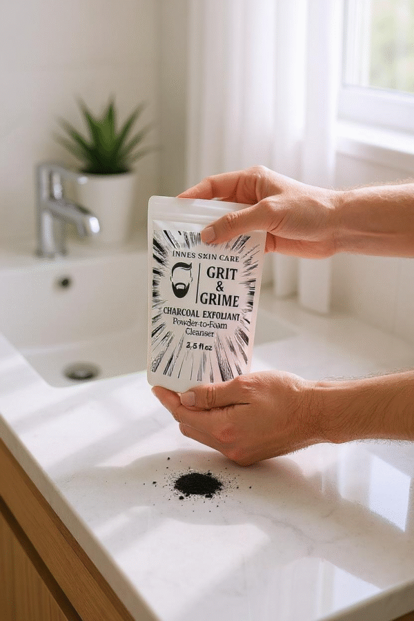 Grit & Grime – Men's Charcoal Powder-to-Foam Cleanser - Image 2